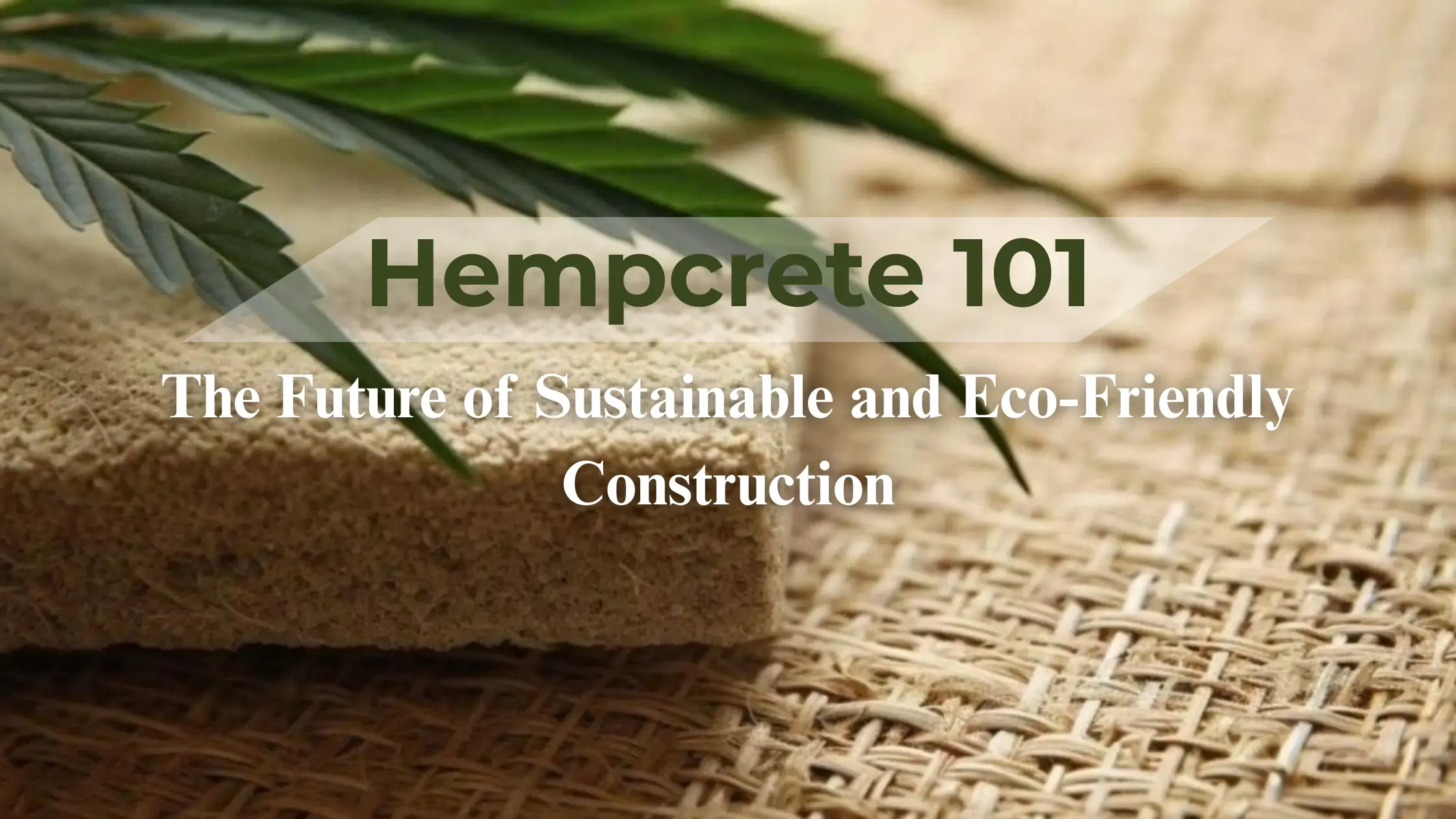 Hempcrete: The future of sustainable construction